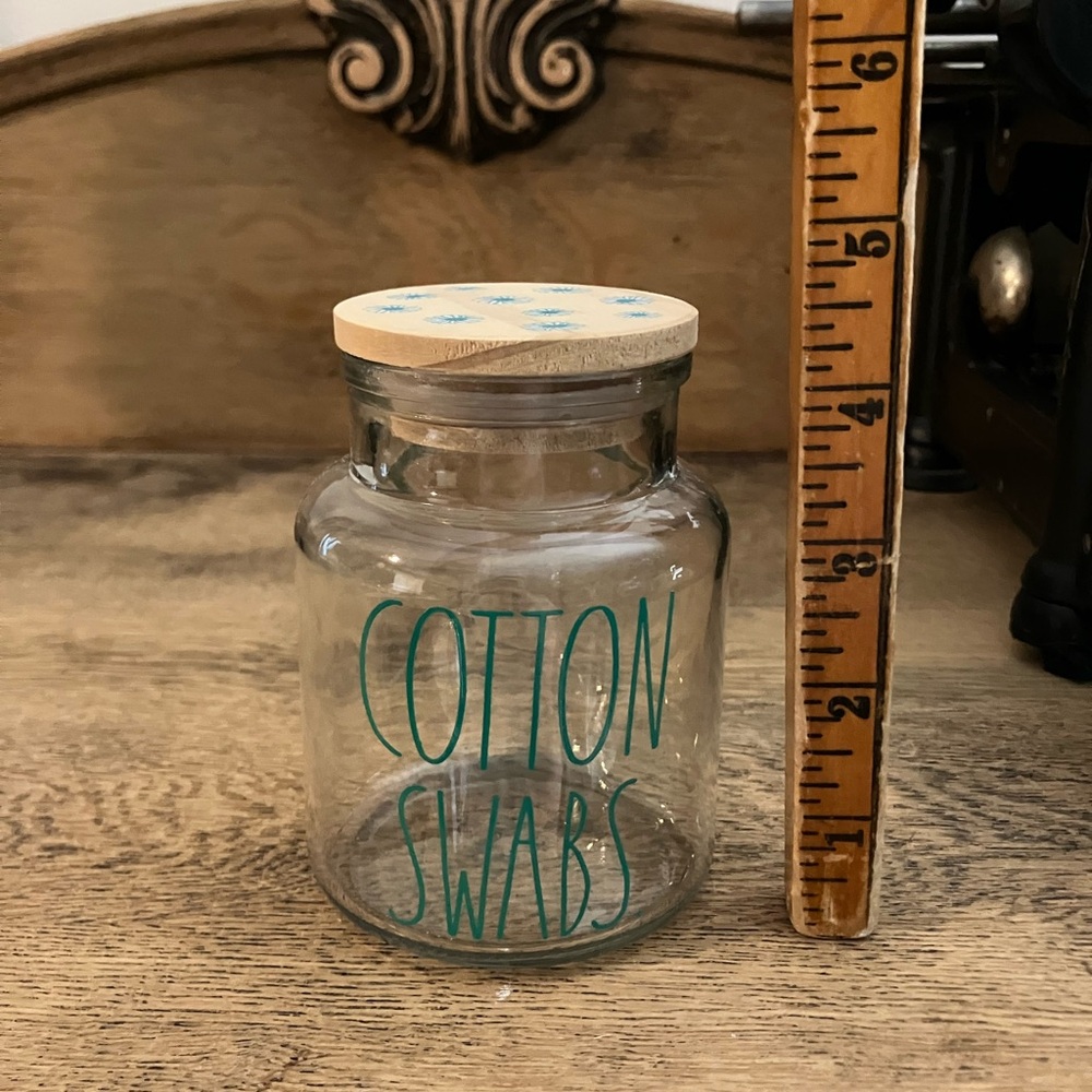 Rae Dunn Bath Jar - Cotton Swabs